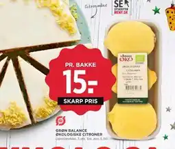 MENY GRØN BALANCE ØKOLOGISKE CITRONER tilbud