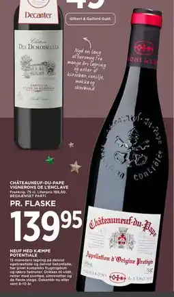 MENY CHÂTEAUNEUF-DU-PAPE VIGNERONS DE L’ENCLAVE tilbud