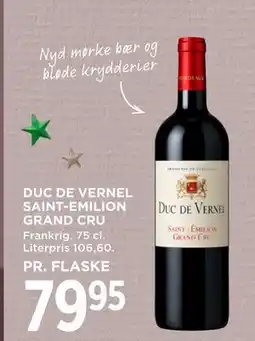 MENY DUC DE VERNEL SAINT-EMILION GRAND CRU tilbud