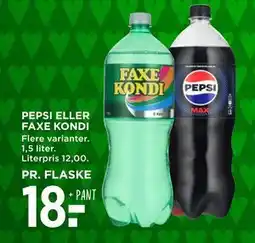 MENY PEPSI ELLER FAXE KONDI tilbud