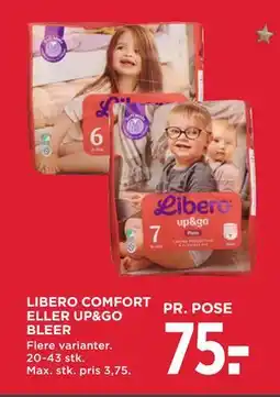 MENY LIBERO COMFORT ELLER UP&GO BLEER tilbud