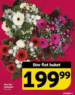 Løvbjerg Stor flot buket tilbud