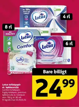 Løvbjerg Lotus toiletpapir el. køkkenrulle tilbud