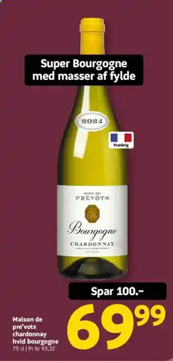 Løvbjerg Maison de pre'vots chardonnay hvid bourgogne tilbud