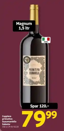 Løvbjerg Coppiere primotivo Susumaniello Salento tilbud