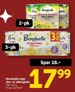 Løvbjerg Bonduelle majs alm. el. økologiske tilbud