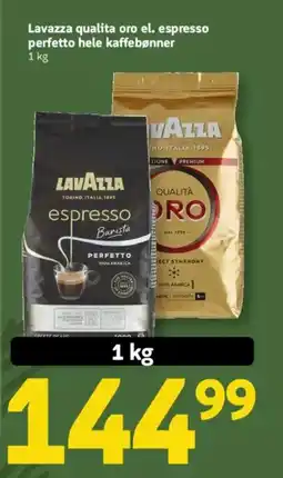 Løvbjerg Lavazza qualita oro el. espresso perfetto hele kaffebønner tilbud