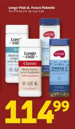 Løvbjerg Longo Vital el. Futura fiskeolie tilbud