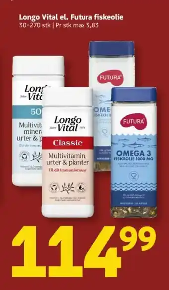 Løvbjerg Longo Vital el. Futura fiskeolie tilbud