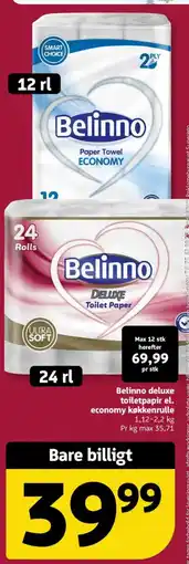 Løvbjerg Belinno deluxe toiletpapir el. economy køkkenrulle tilbud