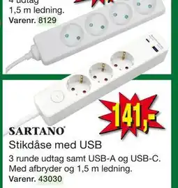 Harald Nyborg Stikdåse med USB tilbud