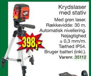 Harald Nyborg Krydslaser med stativ tilbud