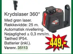 Harald Nyborg Krydslaser 360° tilbud