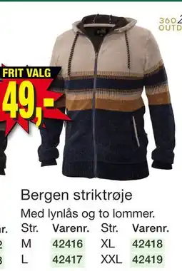 Harald Nyborg Bergen striktrøje tilbud