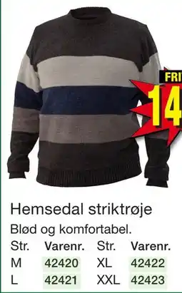 Harald Nyborg Hemsedal striktrøje tilbud
