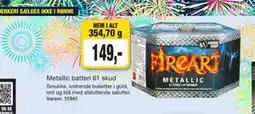 Harald Nyborg Metallic batteri 61 skud tilbud