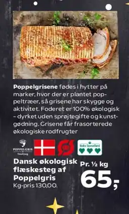 SuperBrugsen Dansk økologisk flæskesteg af Poppelgris tilbud