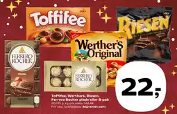 SuperBrugsen Toffifee, Werther's, Riesen, Ferrero Rocher - plade eller 8-pak tilbud