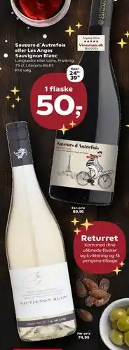 SuperBrugsen Saveurs d'Autrefois eller Les Anges Sauvignon Blanc tilbud