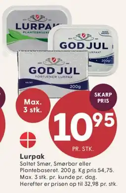SPAR Lurpak (God Jul) / Smør tilbud