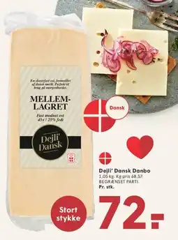 SPAR Mellem-lagret ost (Dejl' Dansk) tilbud