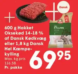 SPAR Hakket oksekød / Hel kylling (Dansk) tilbud