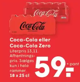 SPAR Coca-Cola / Coca-Cola Zero (18 x 25 cl) tilbud