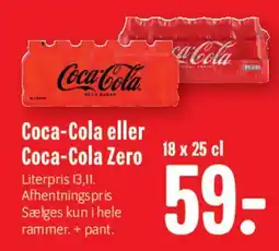 Min Købmand Coca-Cola eller Coca-Cola Zero (18 x 25 cl) tilbud