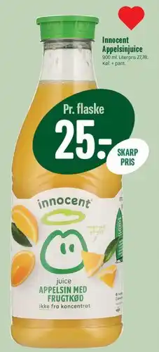 Min Købmand Innocent Appelsinjuice (Appelsin med frugtkød) tilbud
