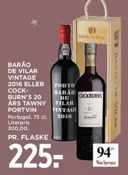 MENY Barão de Vilar Vintage / Cockburn's Tawny tilbud