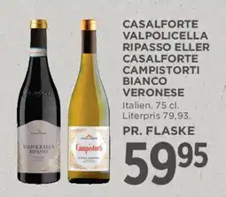 MENY Casalforte Valpolicella Ripasso / Casalforte Campistorti Bianco Veronese tilbud