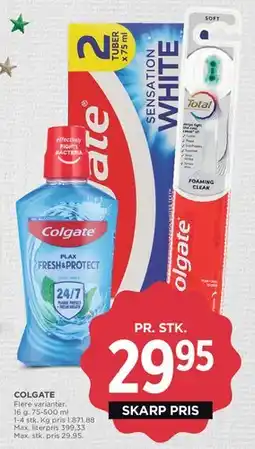 MENY Colgate (tandpasta, mundskyl & tandbørste) tilbud