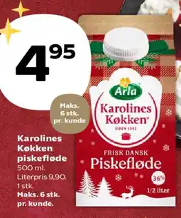 Kvickly Karolines Køkken piskefløde tilbud