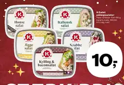Kvickly K-Salat pålægssalater tilbud