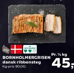 Kvickly Bornholmergrisen dansk ribbensteg tilbud