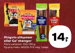Kvickly Pingvin slikposer eller Go' stænger tilbud
