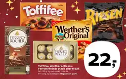 Kvickly Toffifee, Werther's, Riesen, Ferrero Rocher tilbud