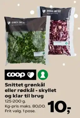 Kvickly Snittet grønkål eller rødkål (skyllet) tilbud