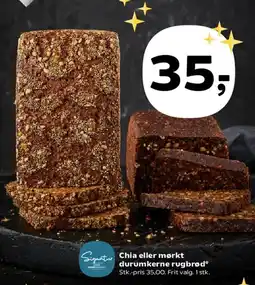 Kvickly Chia eller mørkt durumkerne rugbrød tilbud