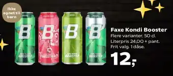Kvickly Faxe Kondi Booster tilbud
