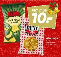 Bilka KiMs chips / MENY chips tilbud