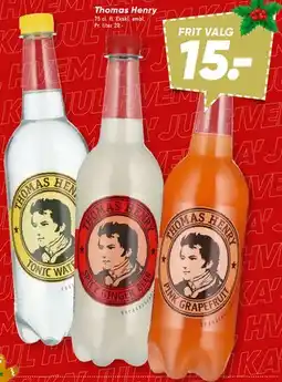 Bilka Thomas Henry (Tonic / Spicy Ginger Beer / Pink Grapefruit) tilbud