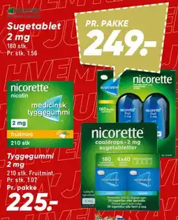Bilka Nicorette nikotinprodukter – pr. pakke tilbud
