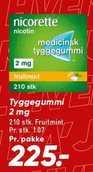 Bilka Tygggegummi / sugetablet (Nicorette) tilbud