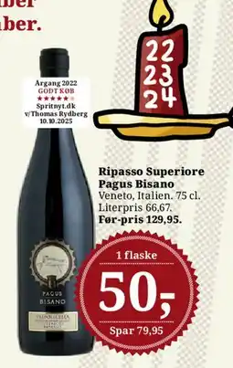 Dagli'Brugsen Ripasso Superiore Pagus Bisano tilbud