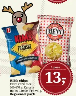 Dagli'Brugsen KiMs chips tilbud