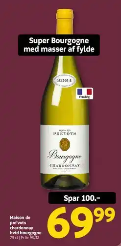 Løvbjerg Maison de pre’vots chardonnay hvid bourgogne tilbud