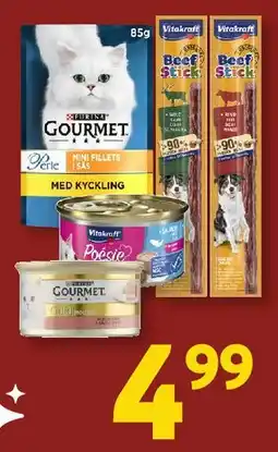 Løvbjerg Beefsticks hund, Poesie el. Purina gourmet kattemad tilbud