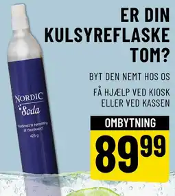 Løvbjerg Ombytning af Nordic Soda kulsyreflaske tilbud