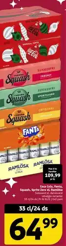 Løvbjerg Coca Cola, Fanta, Squash, Sprite Zero el. Ramlösa tilbud
